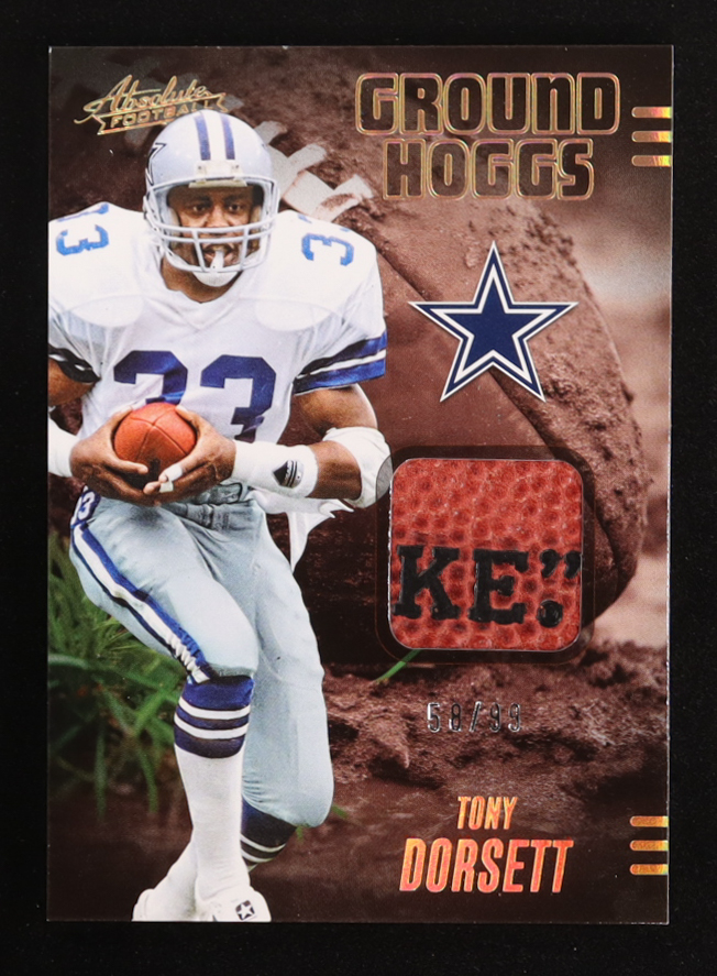 Tony Dorsett 2025 Absolute Ground Hoggs Materials Gold #12 #58/99 at PristineAuction.com Tony Dorsett 2025 Absolute Ground Hoggs Materials Gold #12 #58/99 at PristineAuction.com