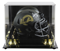 Marshall Faulk Signed Rams Salute to Service Alternate Speed Mini Helmet with Display Case (Beckett) at PristineAuction.com