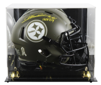 Rod Woodson Signed Steelers Full-Size Authentic On-Field Salute to Service Alternate Speed Helmet Inscribed "HOF 2009" with Display Case (Beckett) at PristineAuction.com