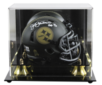 Jack Lambert Signed Steelers Salute to Service Alternate Speed Mini Helmet Inscribed "HOF 90" with Display Case (Beckett) at PristineAuction.com