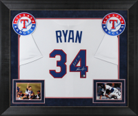 Nolan Ryan Signed Rangers Custom Framed Nike Authentic Jersey Inscribed "HOF 99" (Beckett) at PristineAuction.com