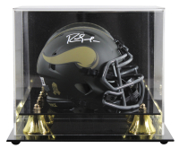Randy Moss Signed Vikings Salute to Service Alternate Speed Mini Helmet with Display Case (Beckett) at PristineAuction.com