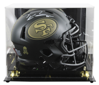 George Kittle Signed 49ers Full-Size Authentic On-Field Salute to Service Alternate Speed Helmet with Display Case (Beckett) at PristineAuction.com