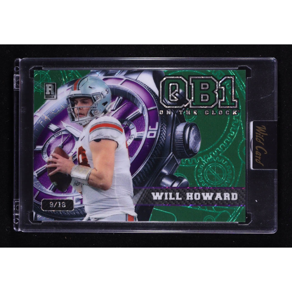 Will Howard 2024 Wild Card QB1 On The Clock #OCW-GN-WH2 RC #9/18 at PristineAuction.com