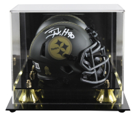 T.J. Watt Signed Signed Steelers Salute to Service Alternate Speed Mini Helmet with Display Case (Beckett) at PristineAuction.com
