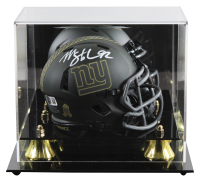 Michael Strahan Signed Giants Salute To Service Alternate Speed Mini Helmet with Display Case (Beckett) at PristineAuction.com