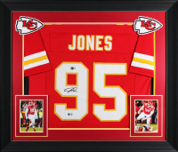 Chris Jones Signed Custom Framed Jersey (Beckett) at PristineAuction.com