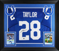 Jonathan Taylor Signed Custom Framed Jersey (Beckett) at PristineAuction.com