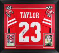 Jonathan Taylor Signed Custom Framed Jersey Display (Beckett) at PristineAuction.com