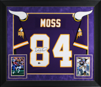 Randy Moss Signed Custom Framed Jersey Display (Beckett) at PristineAuction.com