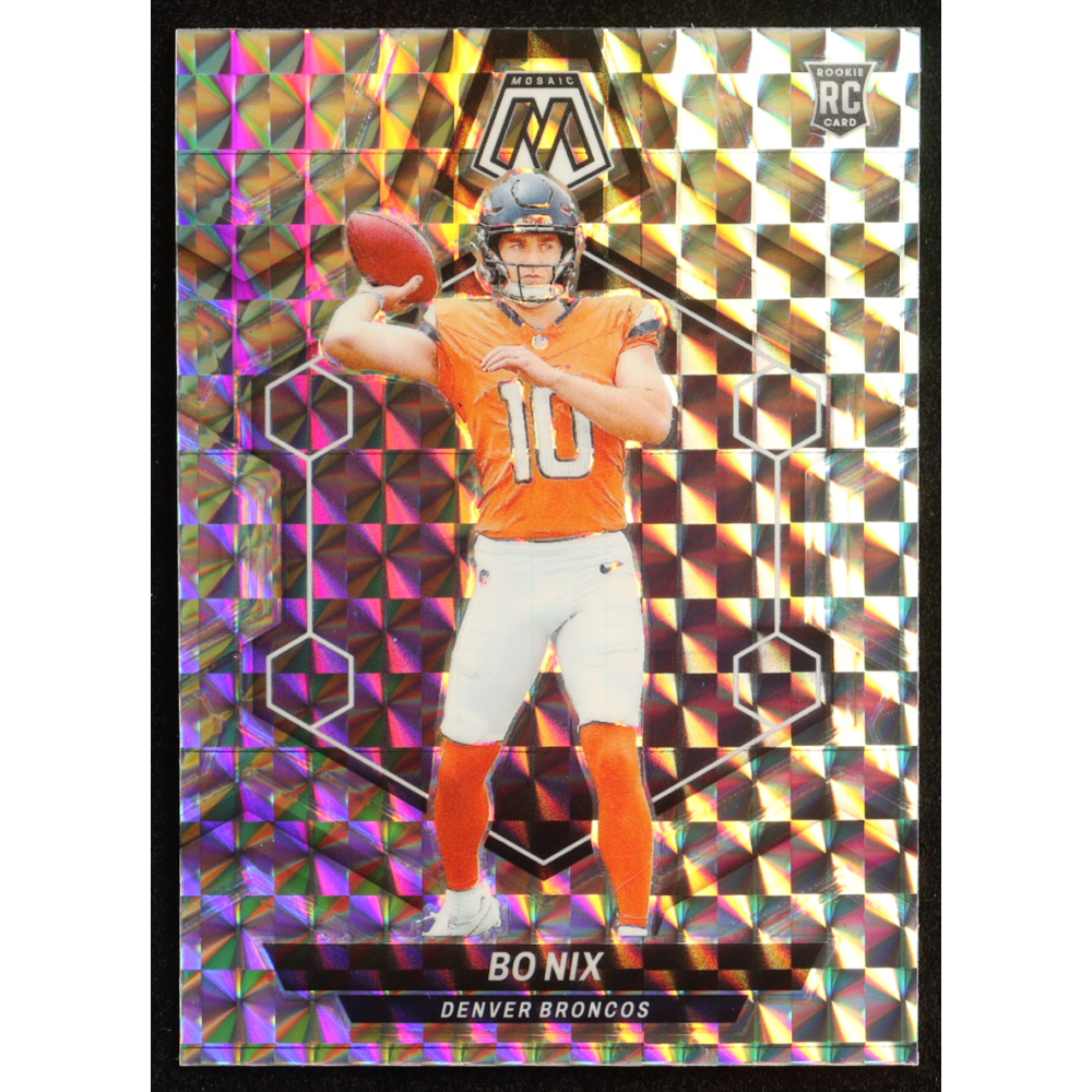 Bo Nix 2024 Panini Mosaic Mosaic #312 RC at PristineAuction.com