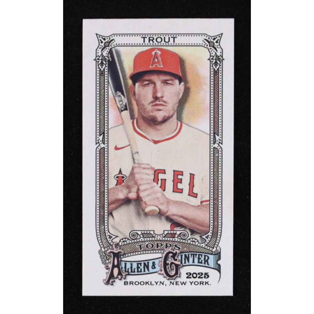 Mike Trout 2025 Topps Allen and Ginter Mini A and G Back #100 at PristineAuction.com