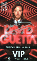David Guetta Signed 2014 VIP Maya Badge (Beckett) at PristineAuction.com