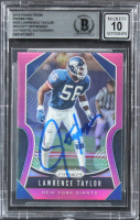 Lawrence Taylor Signed 2019 Panini Prizm Prizms Pink #293 (BGS | Auto 10) at PristineAuction.com