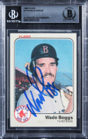 Wade Boggs Signed 1983 Fleer #179 (BGS) at PristineAuction.com