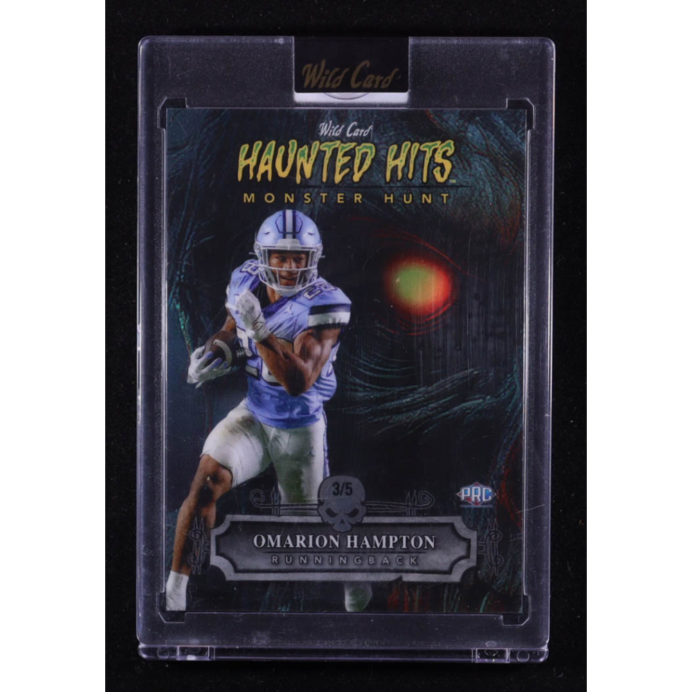 Omarion Hampton 2024 Wild Card Haunted Hits Monster Hunt #HHZ-OH RC #3/5 at PristineAuction.com