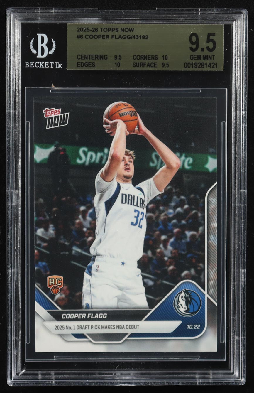 Cooper Flagg 2025-26 Topps Now #6 RC (BGS 9.5) at PristineAuction.com Cooper Flagg 2025-26 Topps Now #6 RC (BGS 9.5) at PristineAuction.com