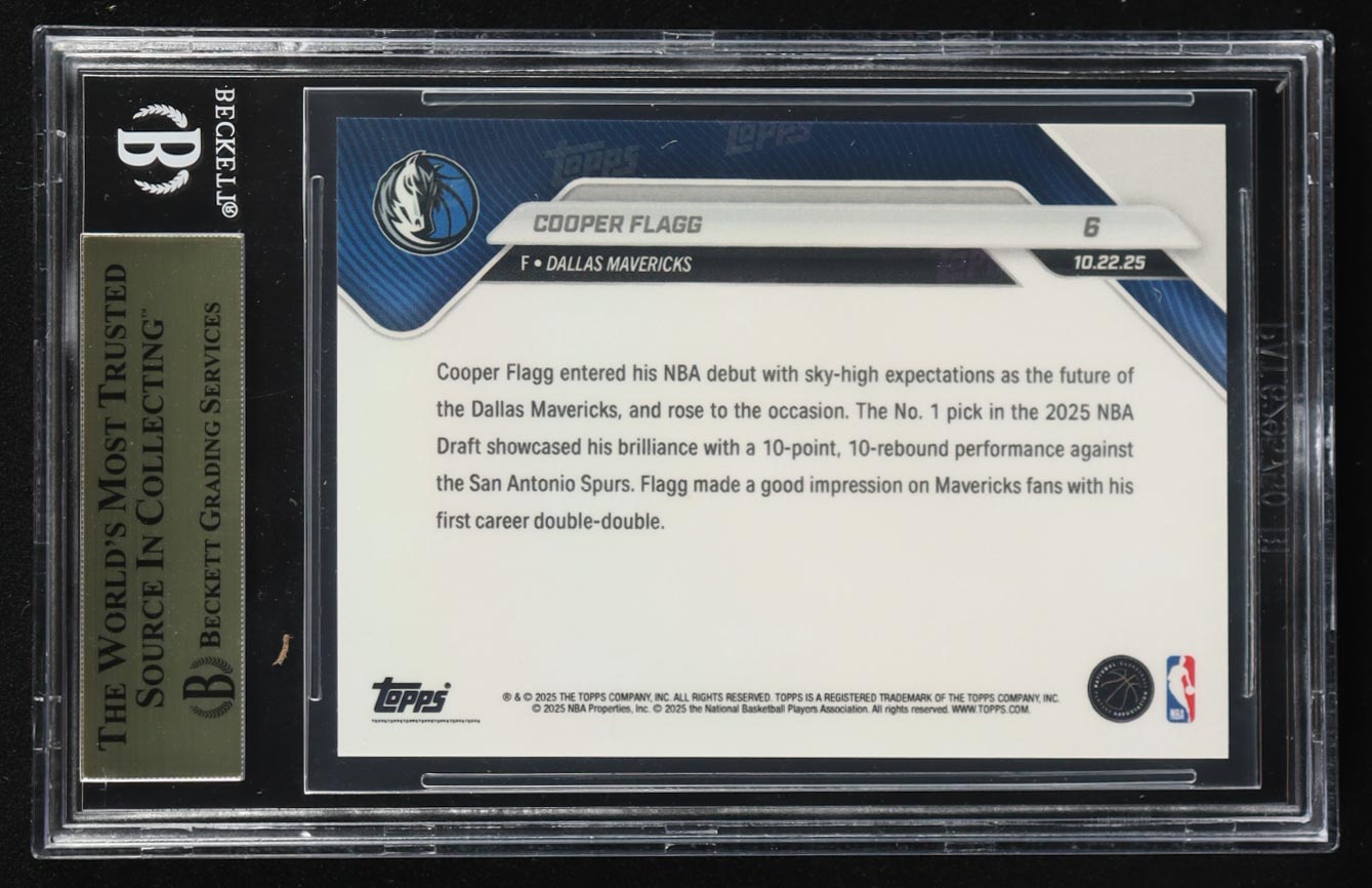 Cooper Flagg 2025-26 Topps Now #6 RC (BGS 9.5) at PristineAuction.com Cooper Flagg 2025-26 Topps Now #6 RC (BGS 9.5) at PristineAuction.com