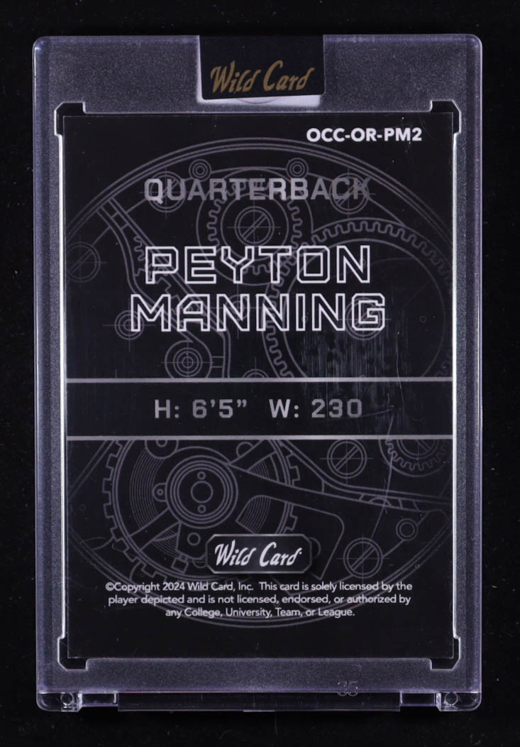 Peyton Manning 2024 Wild Card QB1 On The Clock #OCC-OR-PM2 #1/1 at PristineAuction.com Peyton Manning 2024 Wild Card QB1 On The Clock #OCC-OR-PM2 #1/1 at PristineAuction.com
