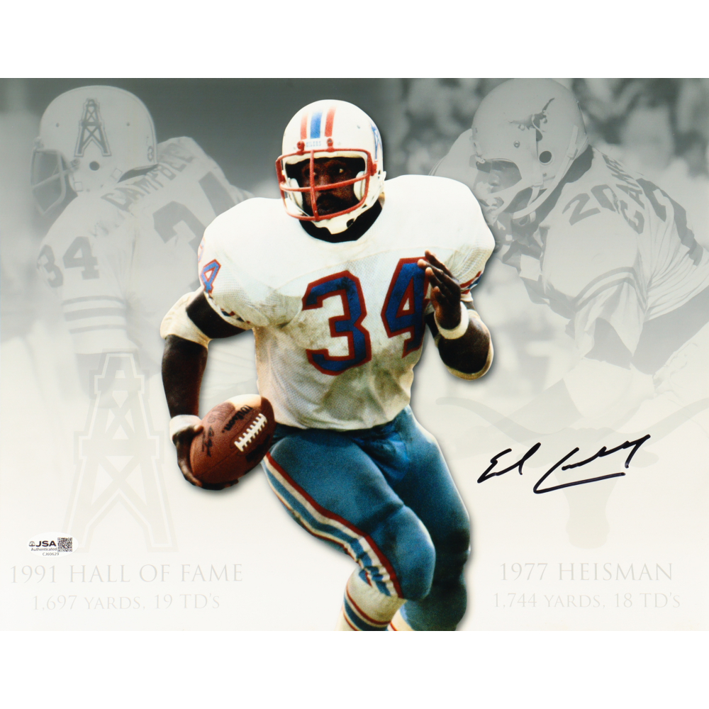 Earl Campbell Signed Oilers 11x14 Photo (JSA) at PristineAuction.com