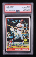 Fred Lynn Signed 1976 Topps #50 (PSA Encapsulated) at PristineAuction.com