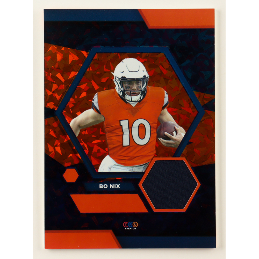 Bo Nix 2024 TruCreator Jumbo Cracked Ice #06 #JCBN RC at PristineAuction.com