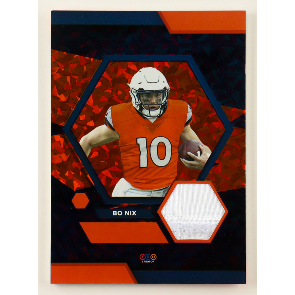 Bo Nix 2024 TruCreator Jumbo Cracked Ice #06 #JCBN RC at PristineAuction.com