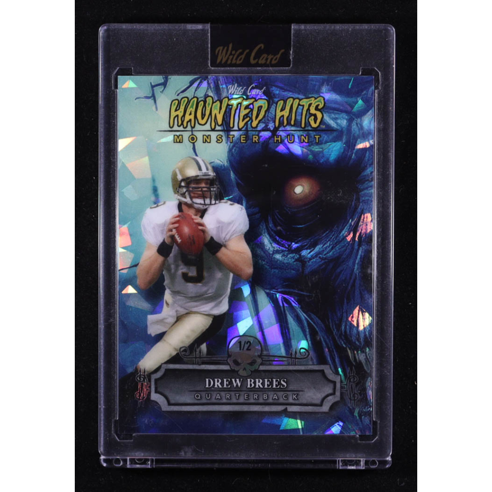 Drew Brees 2024 Wild Card Haunted Hits Monster Hunt #HHZ-DB #1/2 at PristineAuction.com