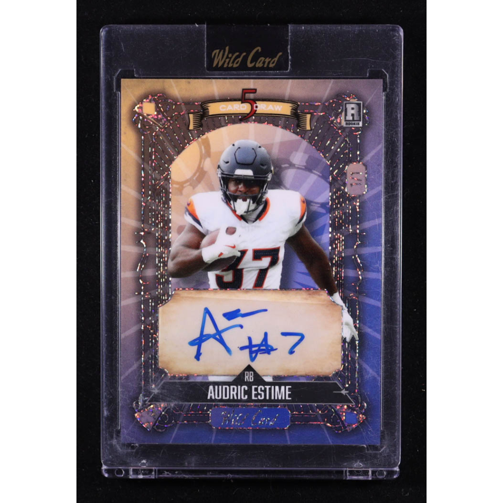 Audric Estime 2024 Wild Card 5 Card Draw Auto #5CDCA-AE RC #1/1 at PristineAuction.com