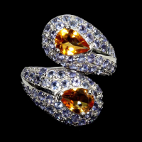 5.50 Carats Tanzanite & Citrine Ring | $2,800 Estimated Retail Value (UGL Cert) | Brand New at PristineAuction.com