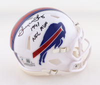 Thurman Thomas Signed Bills Speed Mini Helmet Inscribed "1991 NFL MVP" (Beckett) at PristineAuction.com