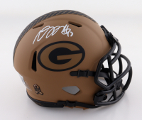 Davante Adams Signed Packers Salute to Service Alternate Speed Mini Helmet (Beckett) at PristineAuction.com