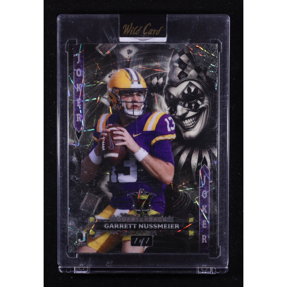 Garrett Nussmeier 2024 Wild Card 7 Card Studs Joker #7JW-GN RC #1/1 at PristineAuction.com
