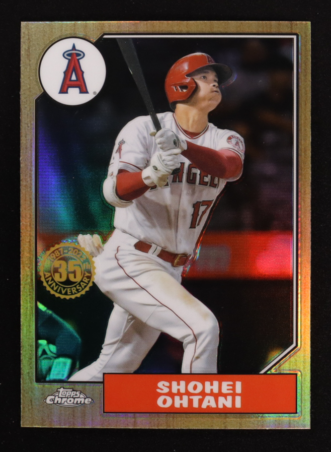 Shohei Ohtani 2022 Topps Chrome '87 Topps #87BC2 at PristineAuction.com Shohei Ohtani 2022 Topps Chrome '87 Topps #87BC2 at PristineAuction.com