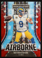Matthew Stafford 2023 Rookies and Stars Airborne Red Plaid #19 RC at PristineAuction.com
