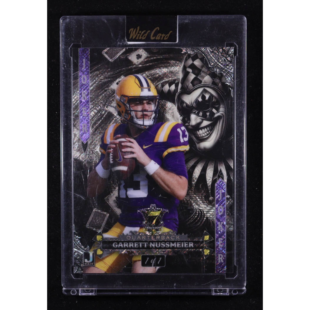 Garrett Nussmeier 2024 Wild Card 7 Card Studs Joker #7JW-GN RC #1/1 at PristineAuction.com