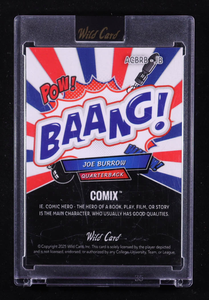 Joe Burrow 2025 Wild Card Comix #ACBRB-JB #14/18 at PristineAuction.com Joe Burrow 2025 Wild Card Comix #ACBRB-JB #14/18 at PristineAuction.com