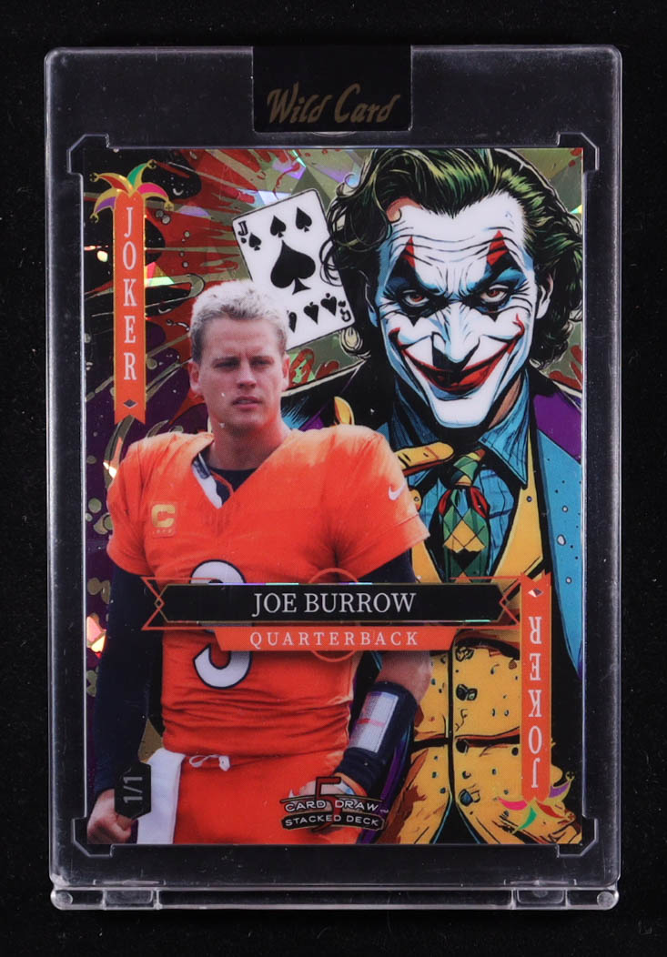 Joe Burrow 2025 Wild Card 5 Card Draw Stacked Deck Joker #SDJW-JBNb07 #1/1 at PristineAuction.com Joe Burrow 2025 Wild Card 5 Card Draw Stacked Deck Joker #SDJW-JBNb07 #1/1 at PristineAuction.com