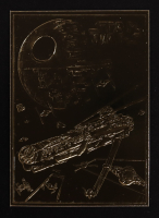 Millennium Falcon "Star Wars" 1995 Score Board 23KT Gold Card #2684/10000 at PristineAuction.com