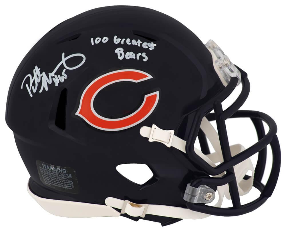 Patrick Mannelly Signed Bears Speed Mini Helmet Inscribed "100 Greatest Bears" (Schwartz) at PristineAuction.com Patrick Mannelly Signed Bears Speed Mini Helmet Inscribed "100 Greatest Bears" (Schwartz) at PristineAuction.com