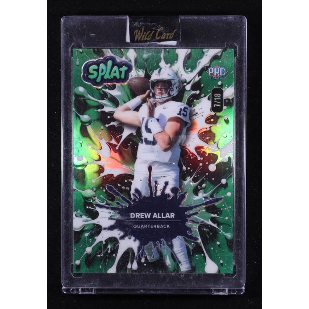 Drew Allar 2025 Wild Card Splat #SBGRE01-DA RC #7/18 at PristineAuction.com