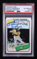 Rickey Henderson Signed 1980 Topps #482 RC Inscribed "HOF 2009" (PSA Encapsulated) at PristineAuction.com
