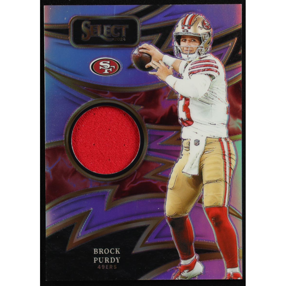 Brock Purdy 2024 Select Sparks Materials Prizm #24 #53/149 at PristineAuction.com