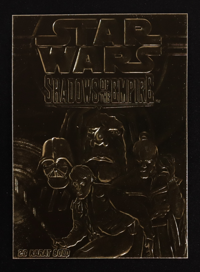 Shadows of the Empire "Star Wars" 1996 Score Board 23KT Gold Card #670/10000 at PristineAuction.com Shadows of the Empire "Star Wars" 1996 Score Board 23KT Gold Card #670/10000 at PristineAuction.com