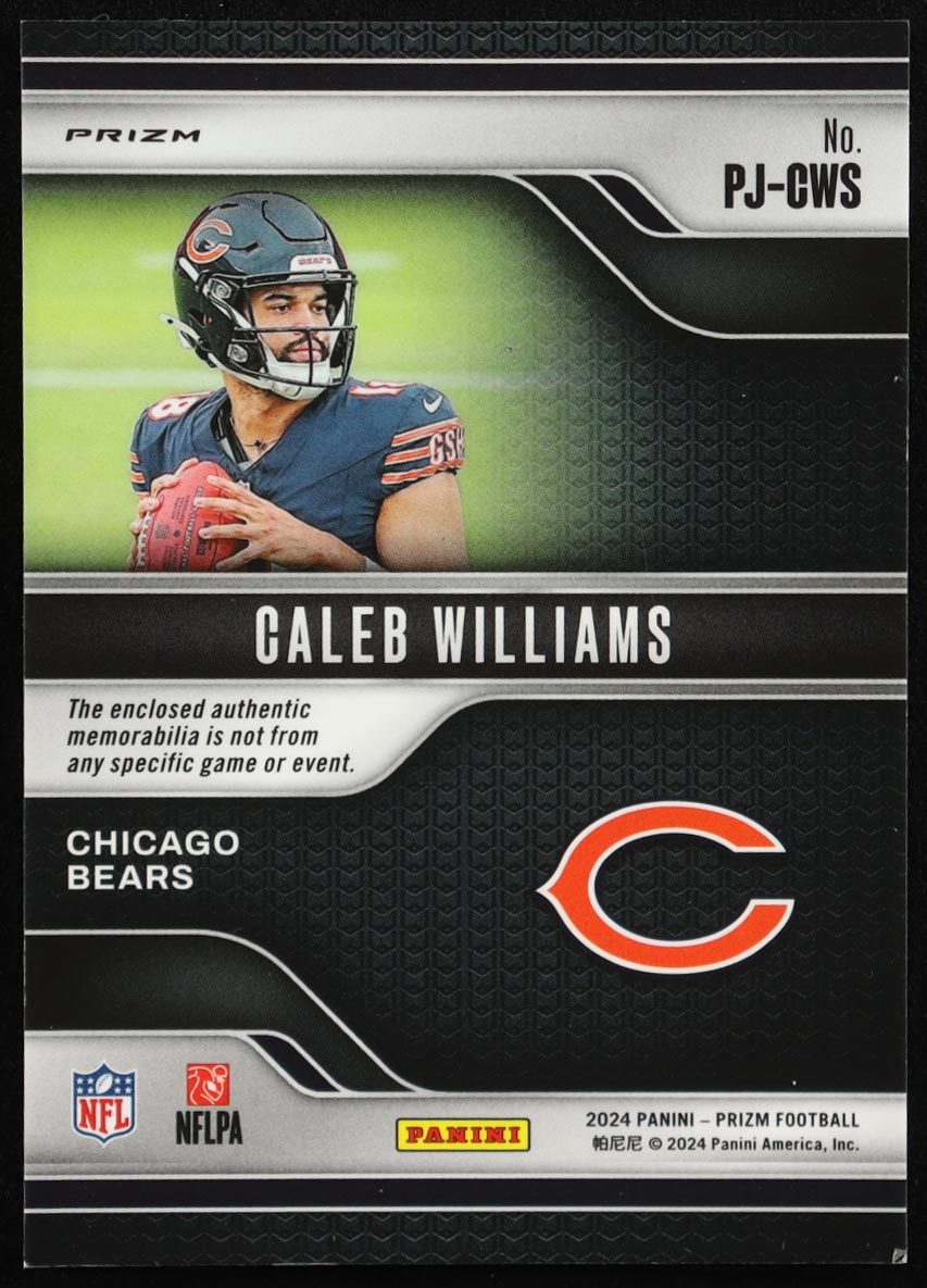 Caleb Williams 2024 Panini Prizm Premier Jerseys #1 RC at PristineAuction.com Caleb Williams 2024 Panini Prizm Premier Jerseys #1 RC at PristineAuction.com