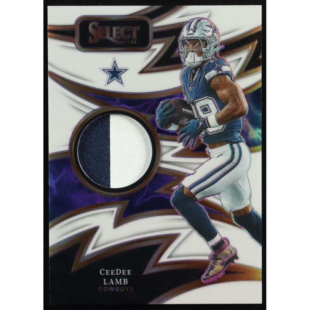 CeeDee Lamb 2024 Select Sparks Materials Prizm White #21 #9/75 at PristineAuction.com