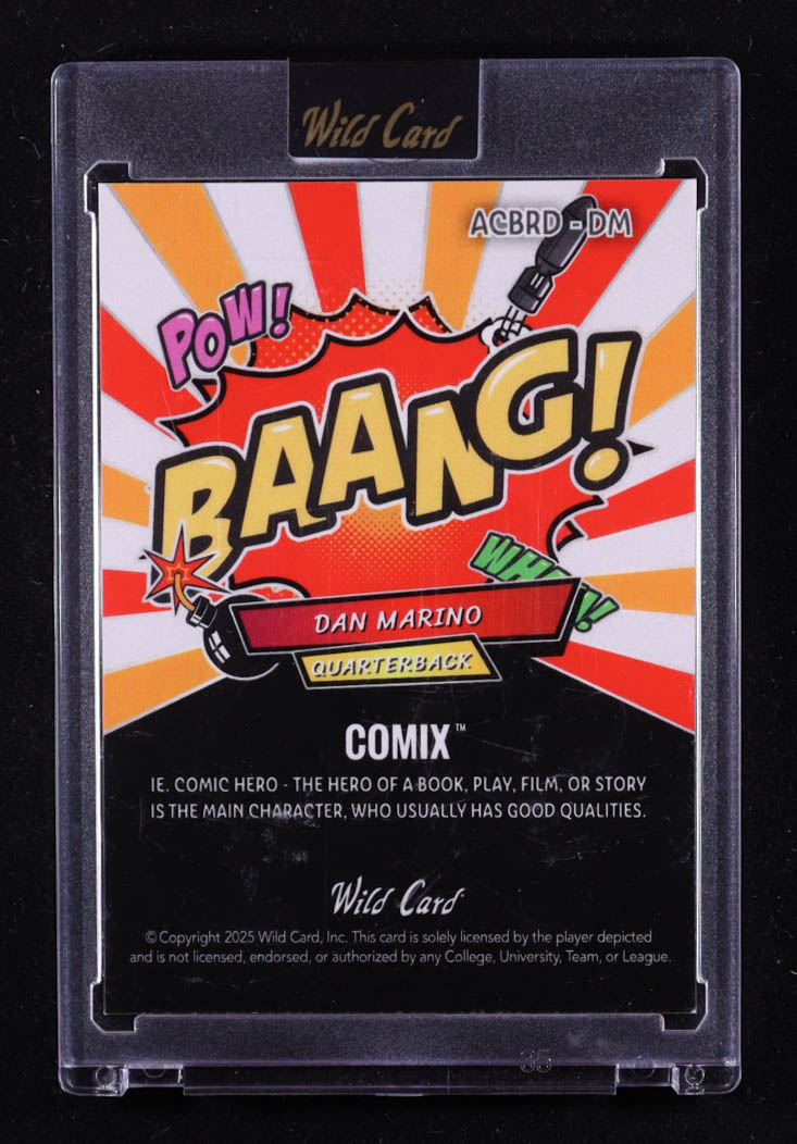 Dan Marino 2025 Wild Card Comix #ACBRD-DM #7/15 at PristineAuction.com Dan Marino 2025 Wild Card Comix #ACBRD-DM #7/15 at PristineAuction.com