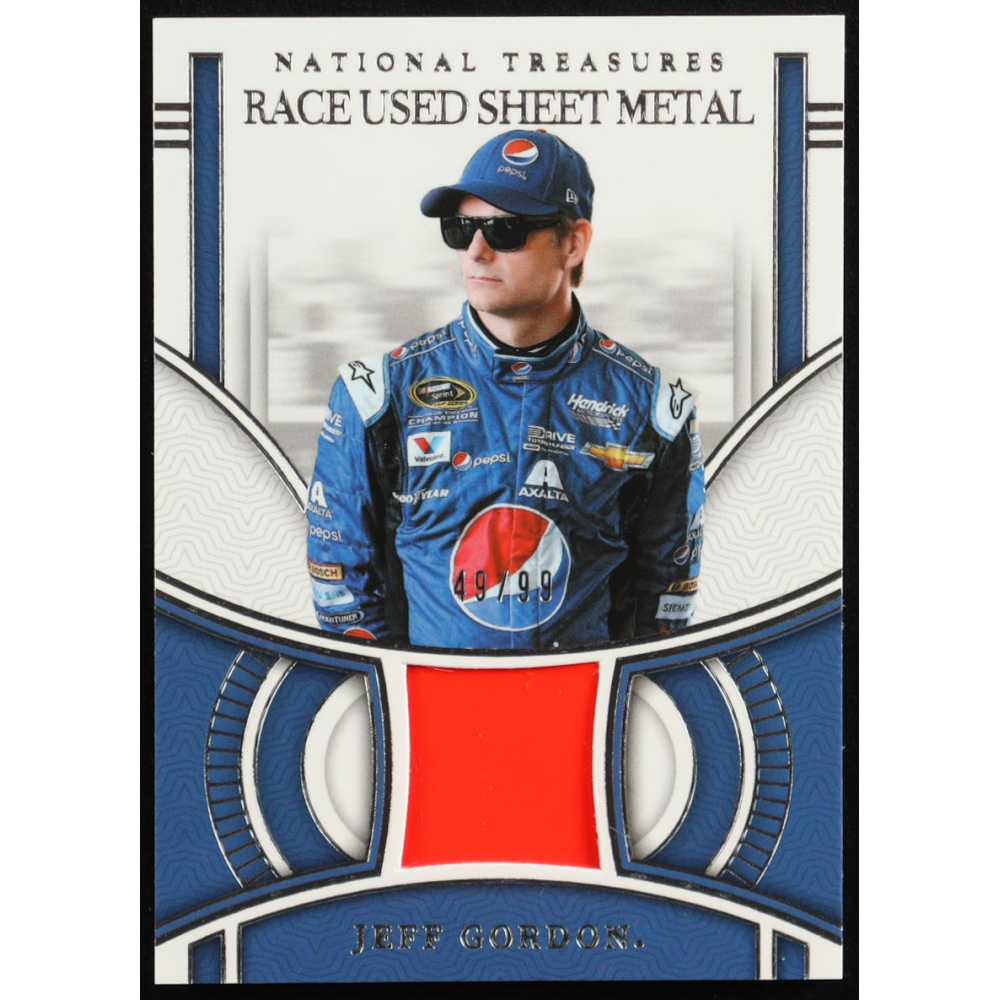 Jeff Gordon 2024 Panini National Treasures Race Used Sheet Metal #8 #49/99 at PristineAuction.com