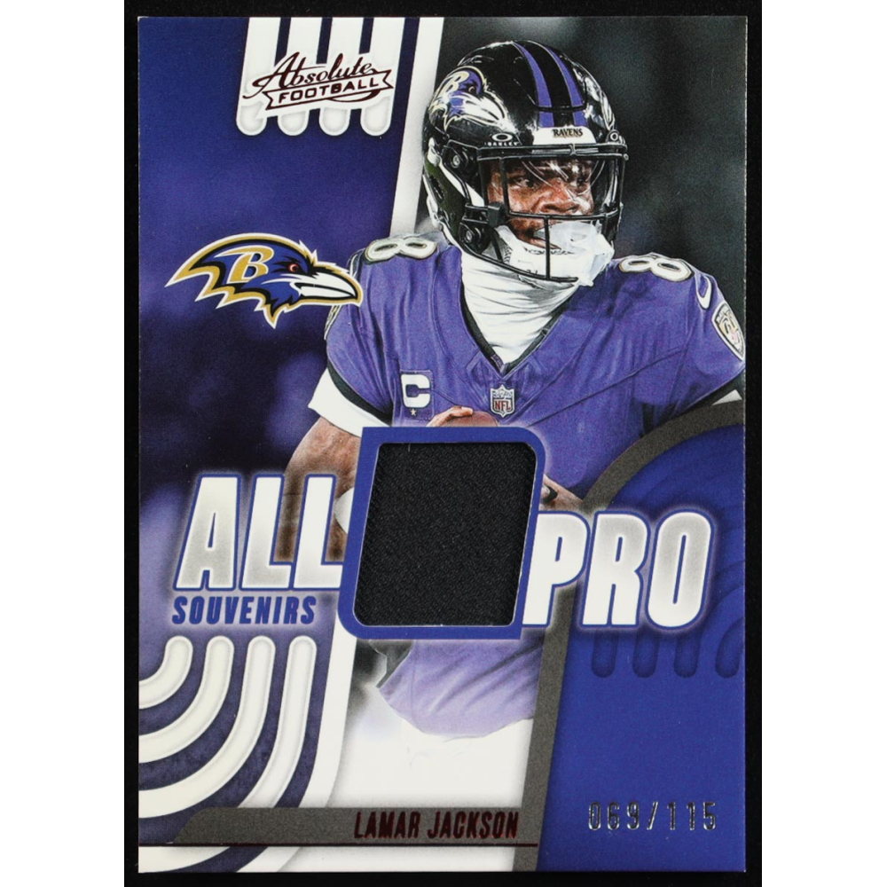 Lamar Jackson 2025 Absolute All Pro Souvenirs #1 #69/115 at PristineAuction.com