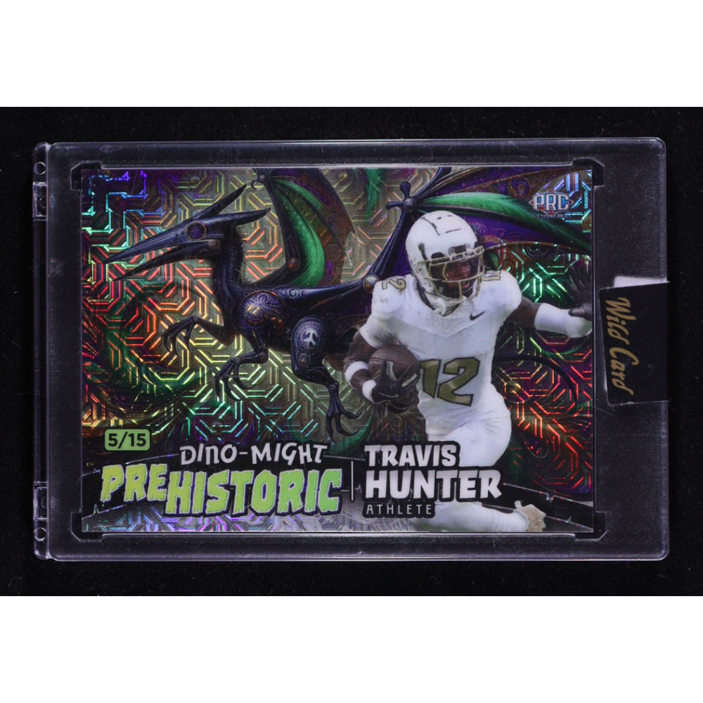 Travis Hunter 2024 Wild Card Dino-Might Prehistoric Triceratops #PHPTE1-TH RC #5/15 at PristineAuction.com